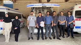 بازدید دانشجویان دانشکده پیراپزشکی از شرکت امداد اکسین مستقر در مرکز رشد